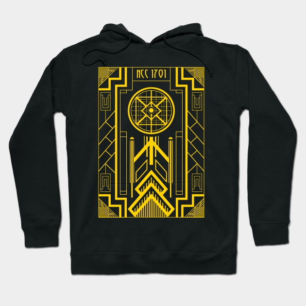 Art Deco Enterprise Hoodie by AdriansFinalFrontier